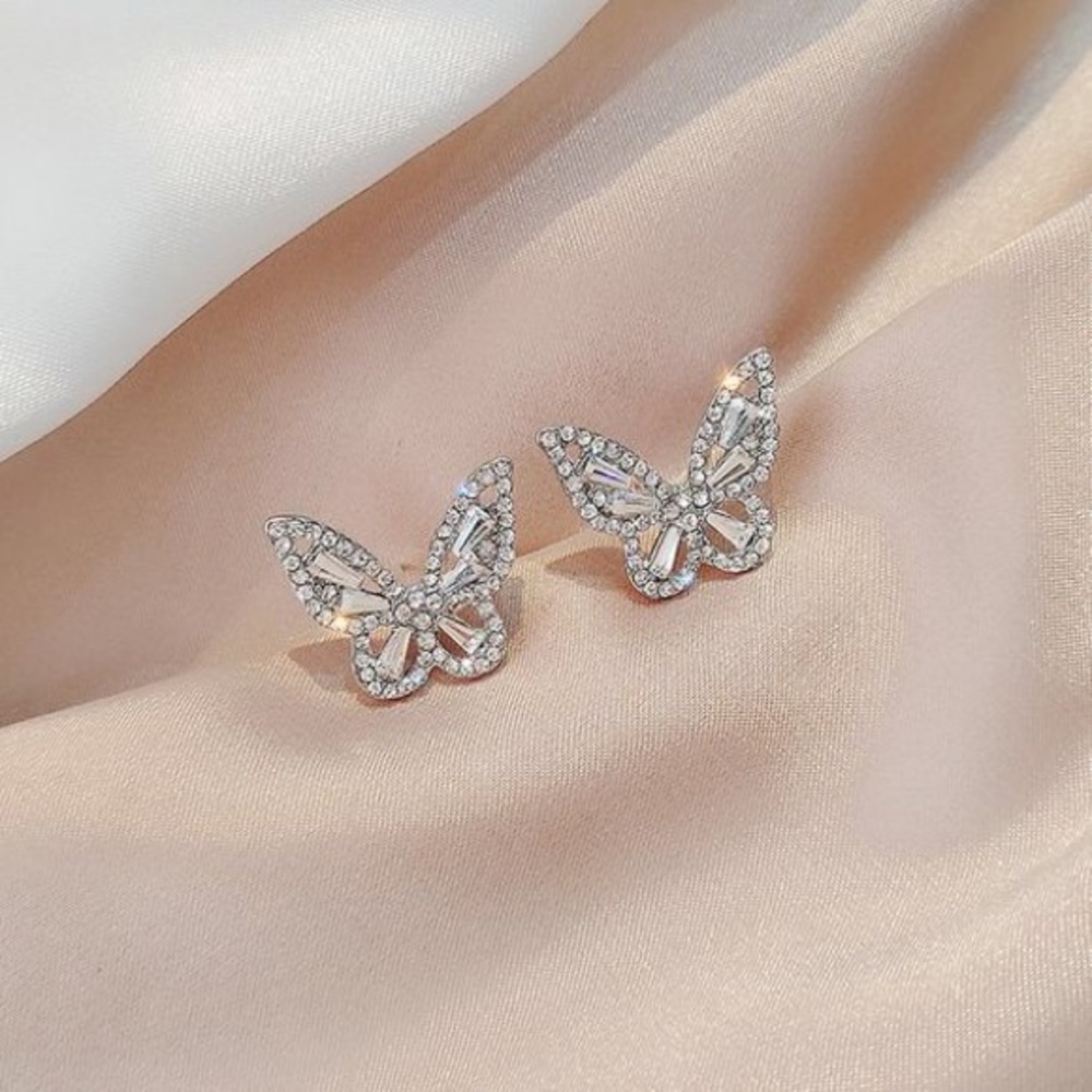925 Sterling Silver Butterfly Studs